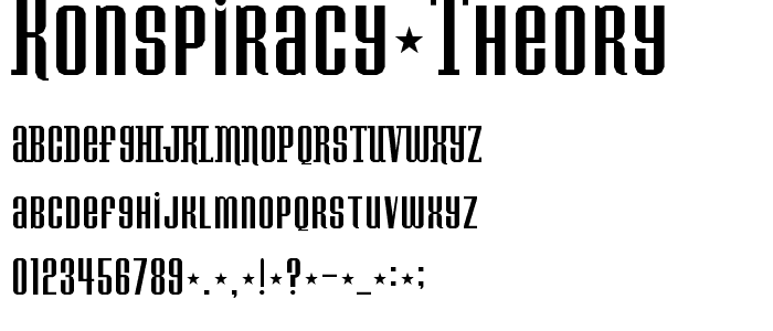 Konspiracy Theory font